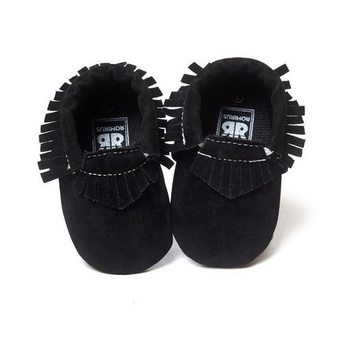 Suede Leather (artificial) Adorable Newborn Baby Moccasins / Shoes