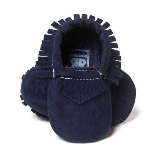Suede Leather (artificial) Adorable Newborn Baby Moccasins / Shoes