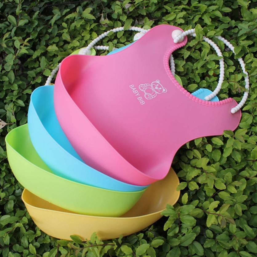 Baby Bibs & Burp Clothes Waterproof Silicone Bib for Kids / Boys Girls Feeding