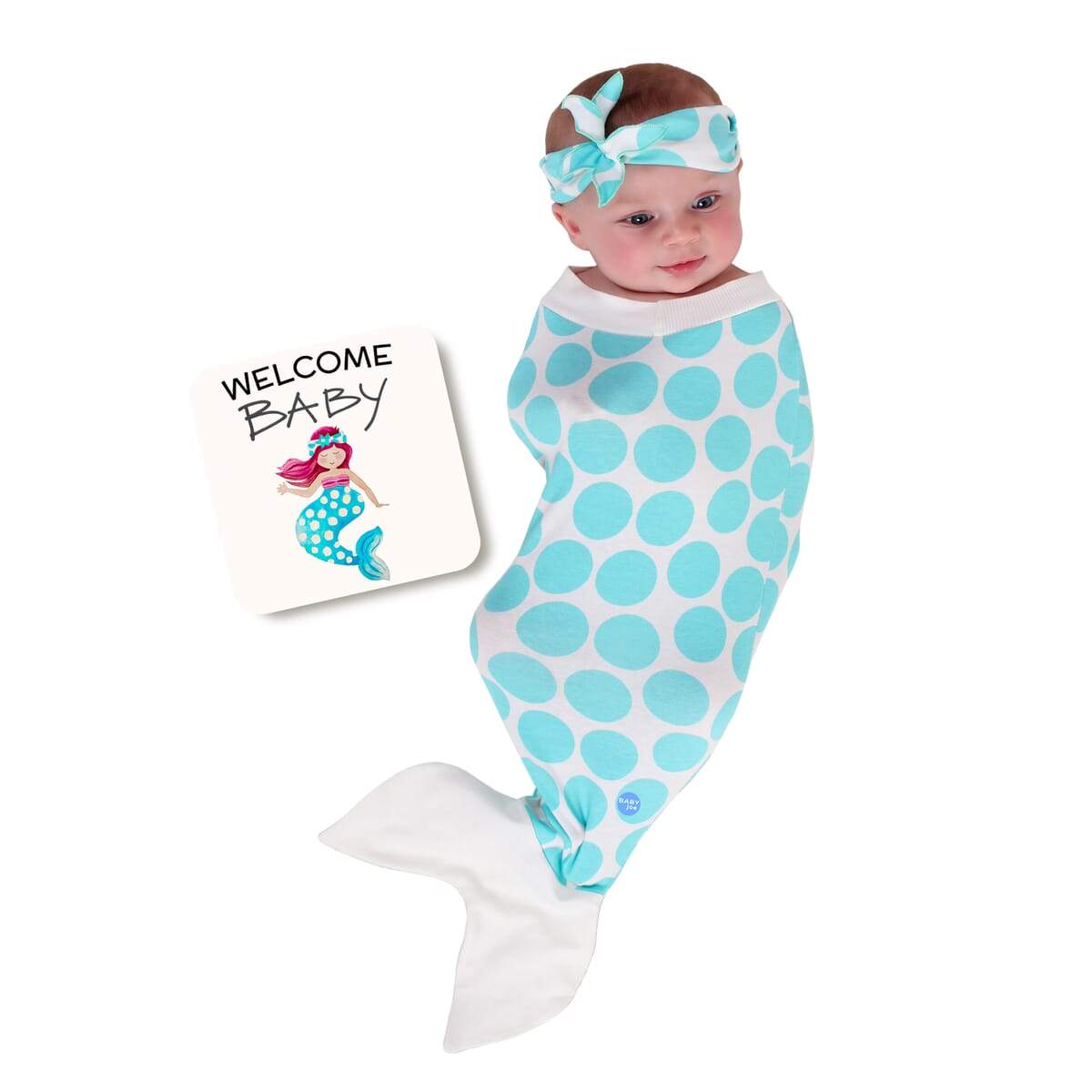 Mermaid Baby Adorable Swaddling Set with Headpiece by BABYjoe